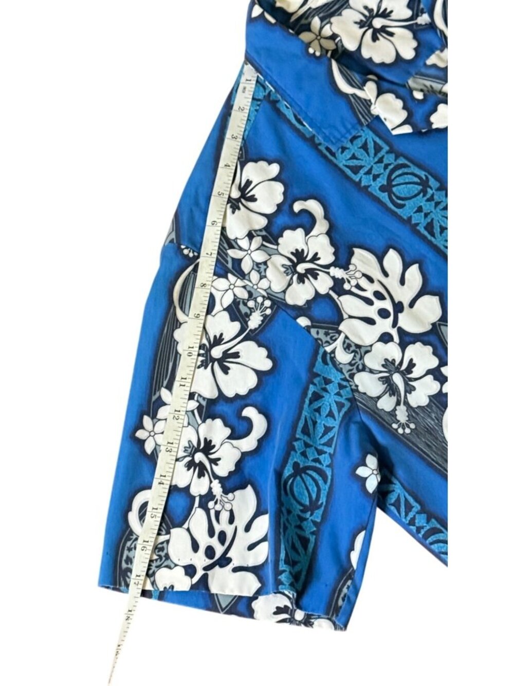 Mens Hawaiian Shirt Vintage Royal Creations Blue Floral Short Sleeve Shirt Large - Picture 9 of 16
